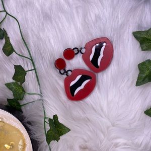 Red Lippie Earrings